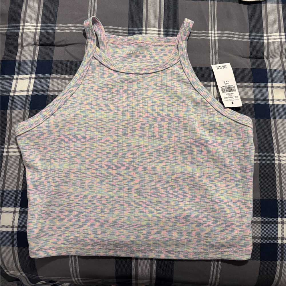 American Eagle Outfitters Pastel Multicolor Tank Top